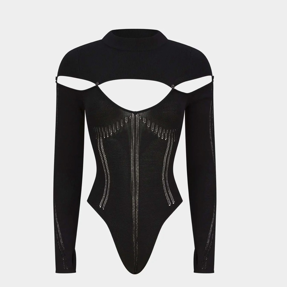 Knitted Cut Out Bodysuit